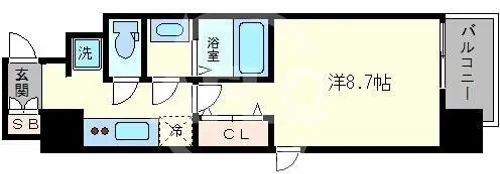 コンフォリア心斎橋EAST【13階】の間取り