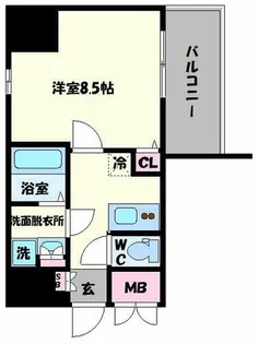 ピアグレース上本町【8階】の間取り