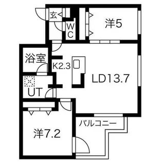 CG HOMES 南11条【1階】の間取り