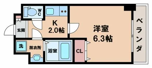 Le-Bear天王寺東【7階】の間取り