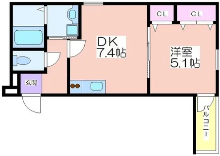 フジパレス我孫子西Ⅴ番館【1階】の間取り