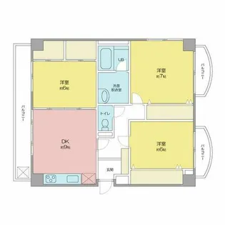 ハイツ船町【4D号室】の間取り