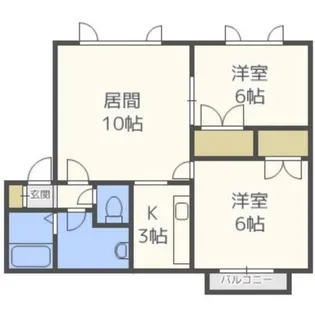 サンビアド【202号室】の間取り