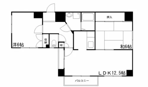 大栄・十二所前レジデンス【201号室】の間取り