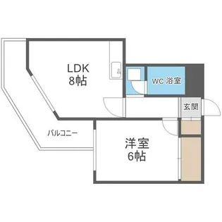 プライムスクエア中の島【402号室】の間取り