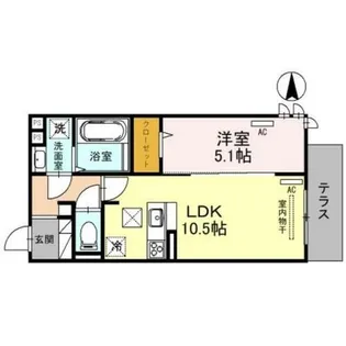 FIELD PALACE 森ノ宮【1階】の間取り