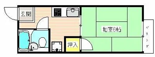 御原ハイツ【101号室】の間取り