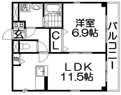 ラベンダーハウス【2階】の間取り