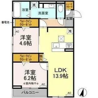 グラン仁所町【1階】の間取り