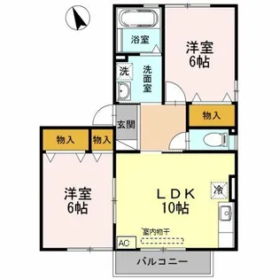 ヴィラージュルピナ A棟【2階】の間取り