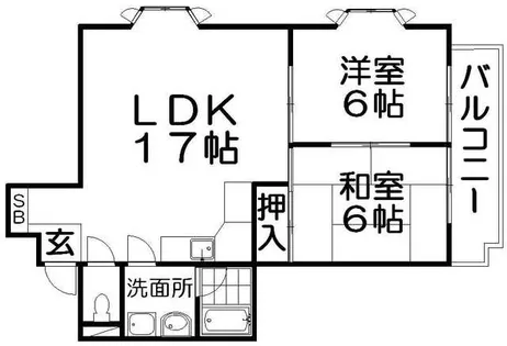 ジョイフル寝屋川【5階】の間取り