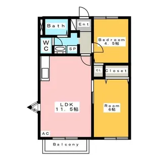 プレメゾーンいとう A【1階】の間取り