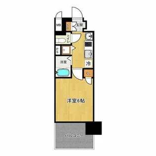 プレサンス難波元町【9階】の間取り