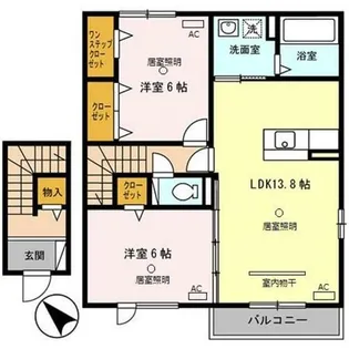 松韻舎 E棟【2階】の間取り