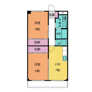 サンライズマンション【2階】の間取り