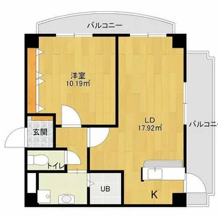 1LDKの間取り画像