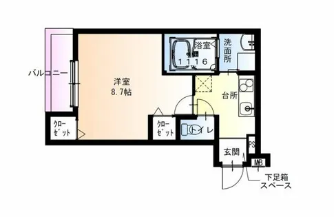 フジパレス今川公園東Ⅲ番館【3階】の間取り