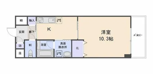 ウィステリア壱番館【1階】の間取り