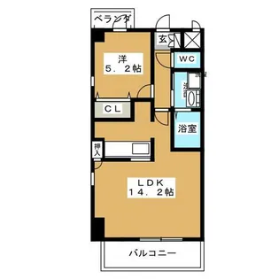 リーヴァストゥーディオ丸の内【7階】の間取り