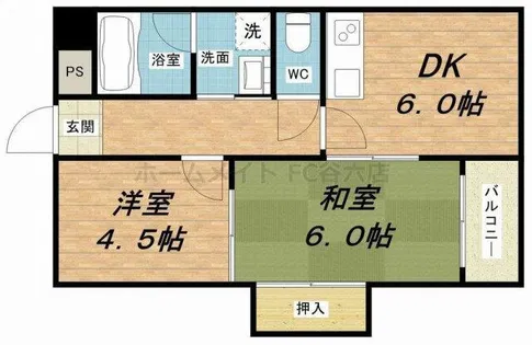 アバンティ森之宮【2階】の間取り