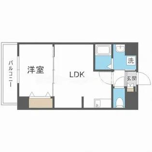 Halu江坂東【8階】の間取り