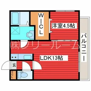 アスールドーム前【4階】の間取り