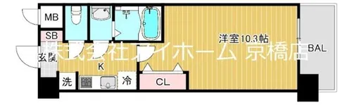 スプランディッド京橋EAST【4階】の間取り