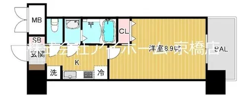 スプランディッド京橋EAST【2階】の間取り