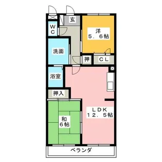 アピテ池場【5階】の間取り