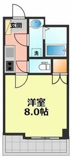 フラットK山木【2階】の間取り