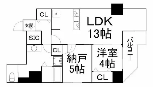レジディア堺筋本町プレイス【2階】の間取り