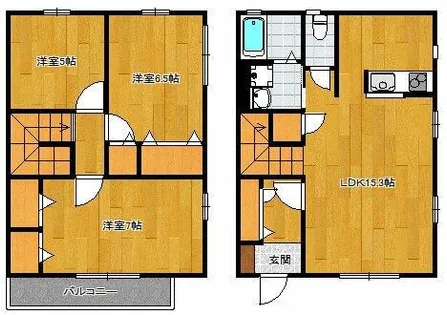 レトアメゾネット別府【B号室】の間取り