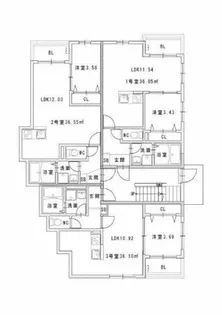 メゾンクレール南福岡駅前【1階】の間取り