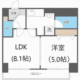アストリア大通【9階】の間取り
