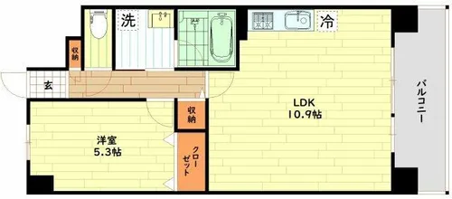 海老江サンライズ【1階】の間取り