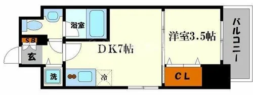 イグレック南本町【7階】の間取り