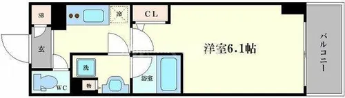 アスヴェル東本町Ⅱ【14階】の間取り
