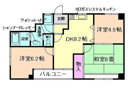 ハイツリバーサイド【4階】の間取り