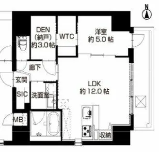 La CASA 上汐【4階】の間取り