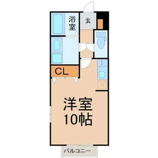 C-calme内田橋【3階】の間取り