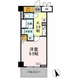 ヴィラ トルチュ東刈谷【3階】の間取り