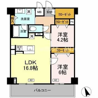 ヴィラ トルチュ東刈谷【4階】の間取り
