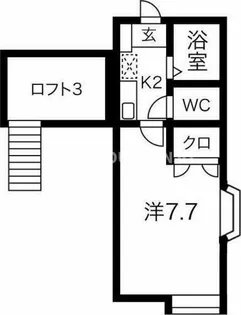 シェリールミニ B棟【B-201号室】の間取り