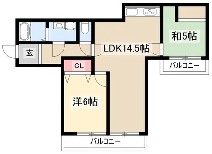 シャンボール覚王山【211号室】の間取り