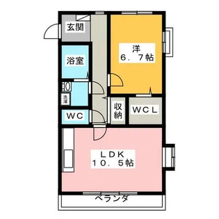 桜ヶ丘 LUCK HILL【3階】の間取り