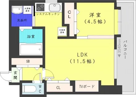 ピュア東彩館2【5階】の間取り