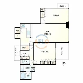 シティタワー西梅田【47階】の間取り