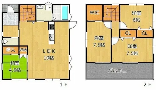 福岡県北九州市戸畑区正津町【一戸建】の間取り