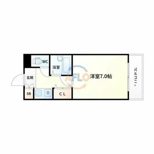 シャトレ豊津I【1階】の間取り