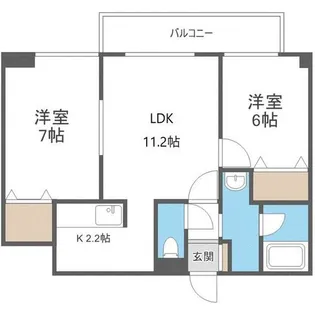 ベルボアメゾン宮の沢【1階】の間取り